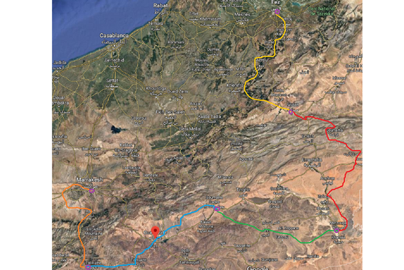 Route Marocco Raid by Leon Sagaert
